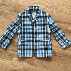 An Original Penguin by Munsingwear blue multicolor plaid blazer boys size 2T